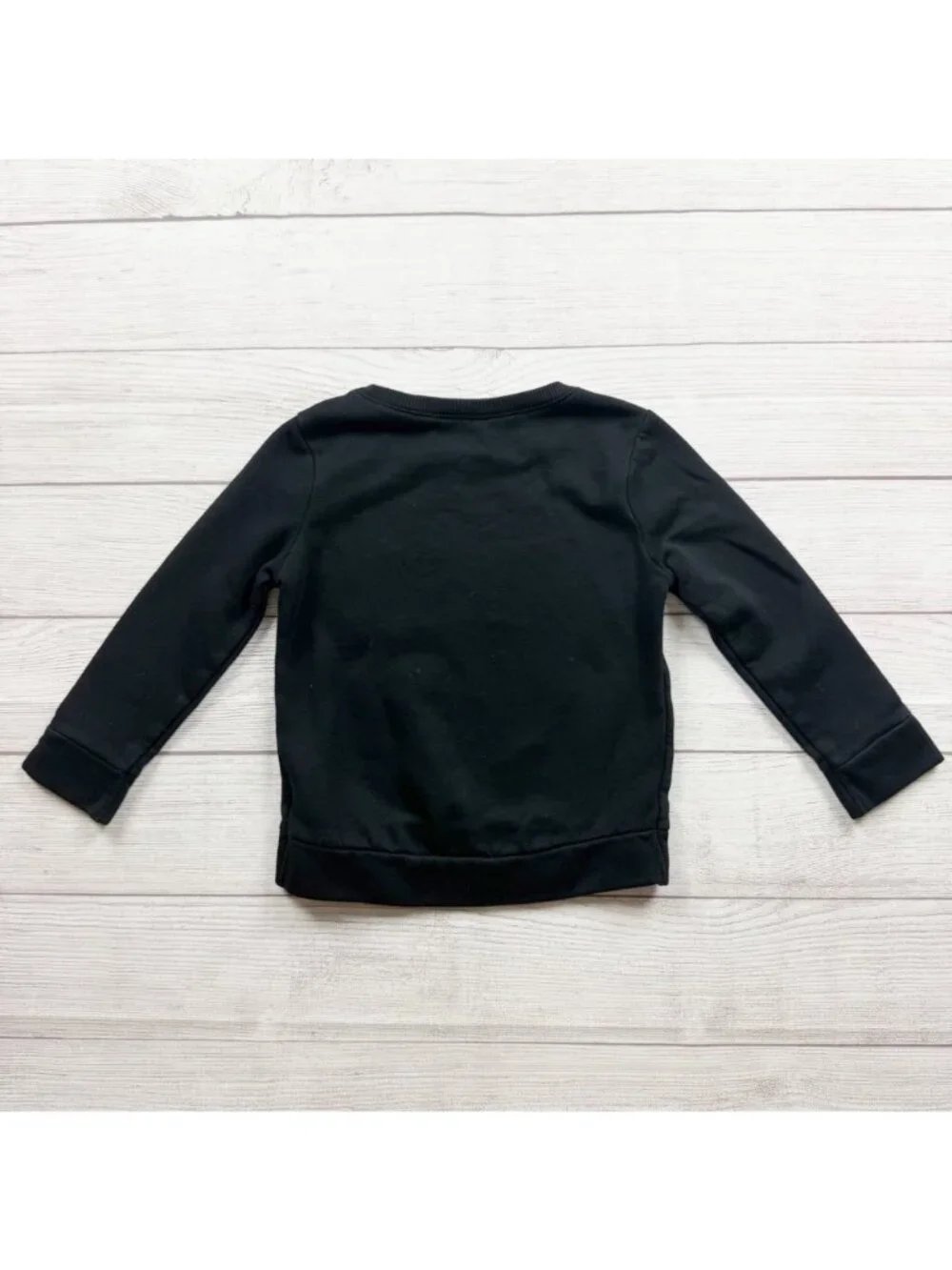 Old Navy Girls Black Confetti Yay! Graphic Long Sleeve Crewneck Top 5T